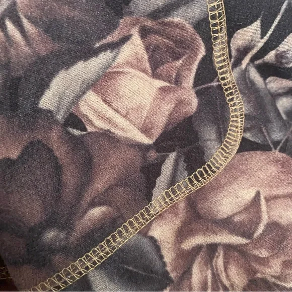 Anthropologie Solitaire Dark Purple Faux Suede Floral Kimono Jacket - Picture 7 of 11